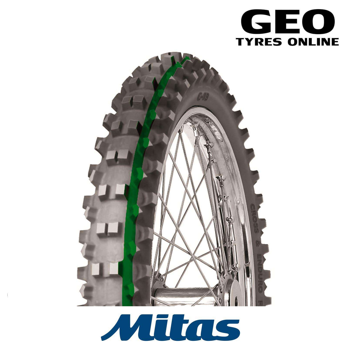 90/100-21 C19 Super Light Green Mitas Front Tyre